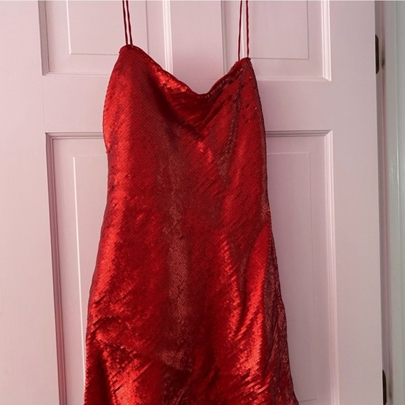 NEW: Zara red sequin dress - Picture 2 of 3